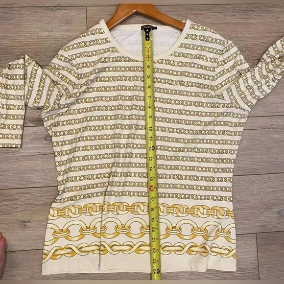 J McLaughlin Signature Catalina Cloth 3/4 Sleeve Crewneck T-shirt EUC Women's XL - Picture 8 of 10
